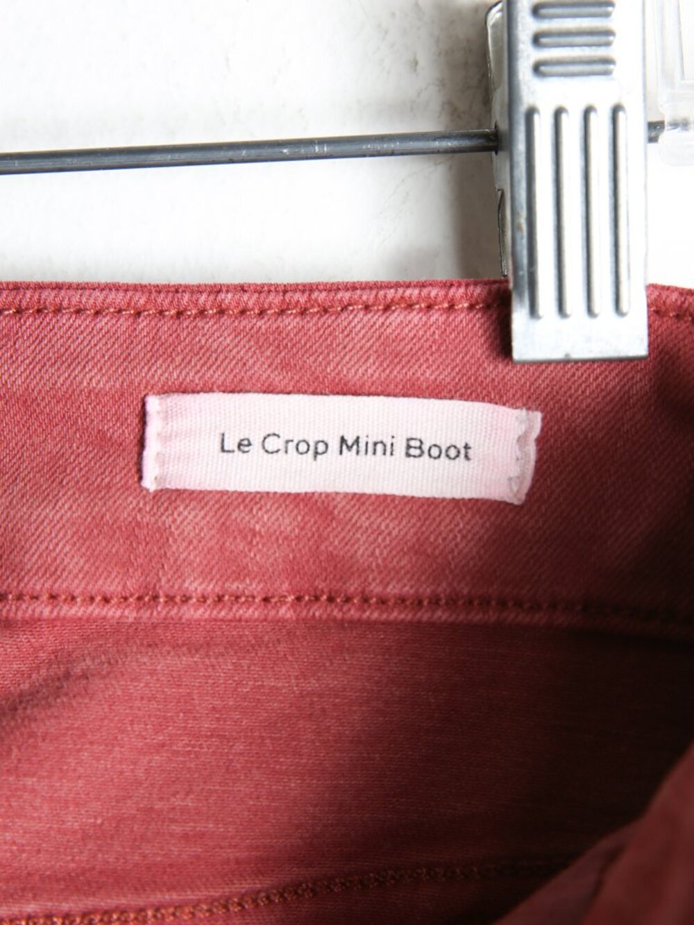 FRAME Le Crop Mini Boot High-Rise Jeans Washed Redwood Size 32 - Picture 6 of 8